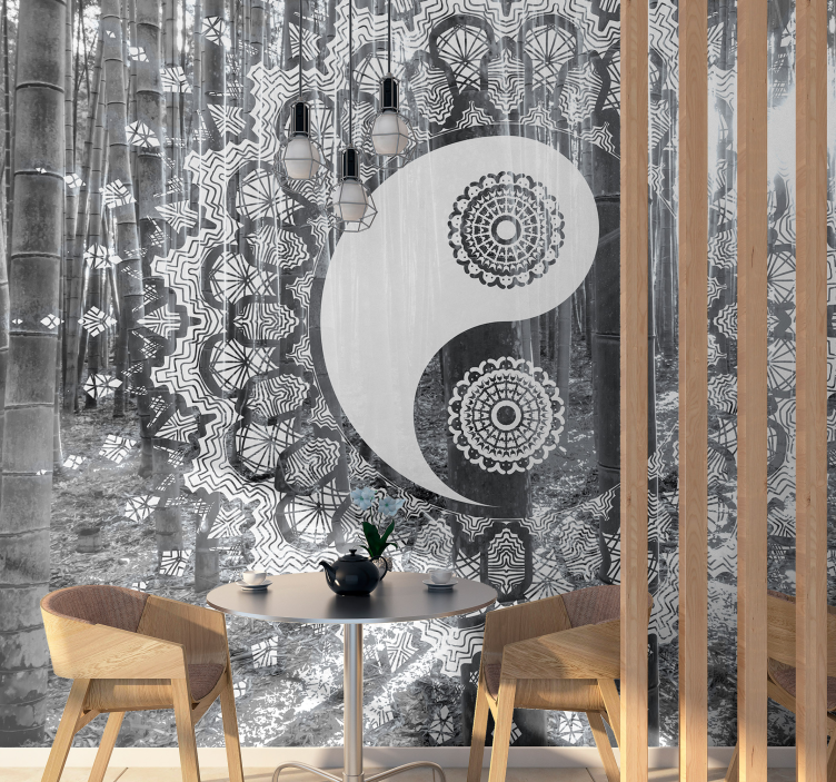 Murais de Parede Ying yang paisley - TenStickers