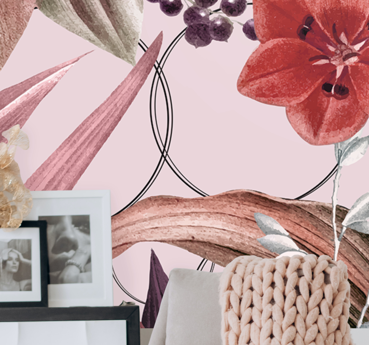 Fotomurais flores com design de padrões florais - TenStickers