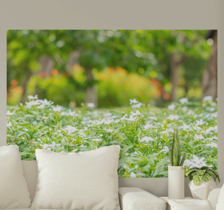 Fotomurais flores flores brancas luxuosas - TenStickers