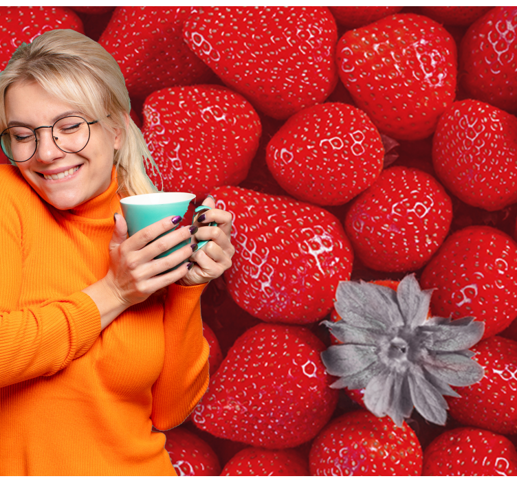 Fotomurais flores morango e flores - TenStickers