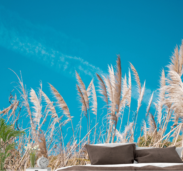 Fotomurais flores tranquilidade da grama pampas - TenStickers