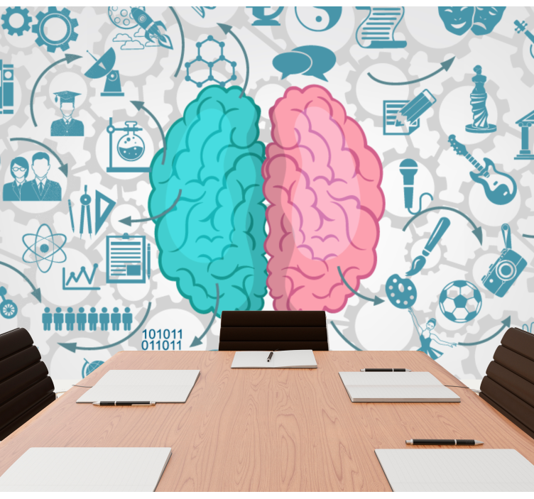 Fotomurais modernos conceito de mente criativa - TenStickers