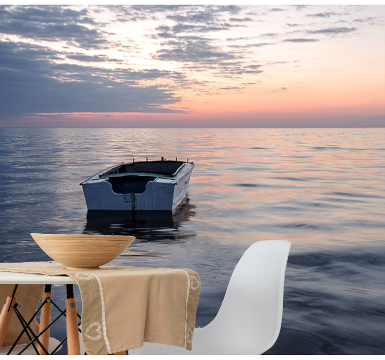 Fotomurais de paisagens Barco solitário - TenStickers