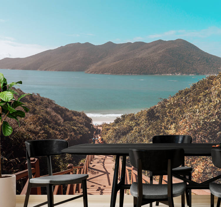 Fotomurais de paisagens Caminho à beira-mar à noite - TenStickers