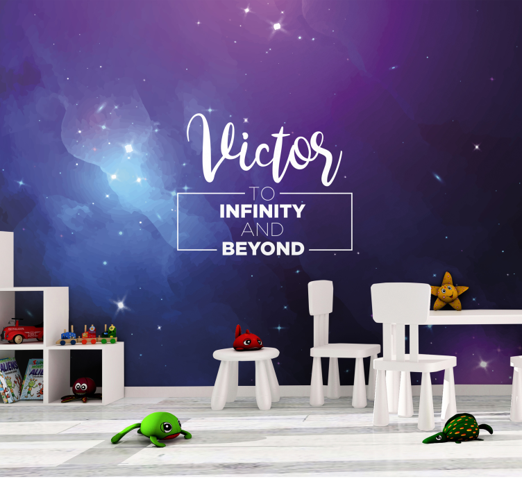 Fotomurais de paisagens Citação personalizada galáxia - TenStickers