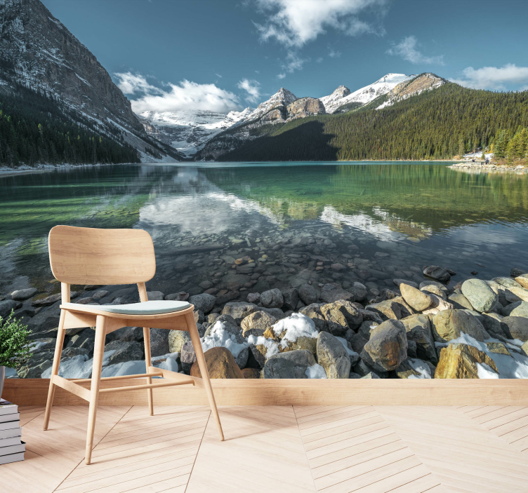 Fotomurais de paisagens Lago do céu e montanhas - TenStickers