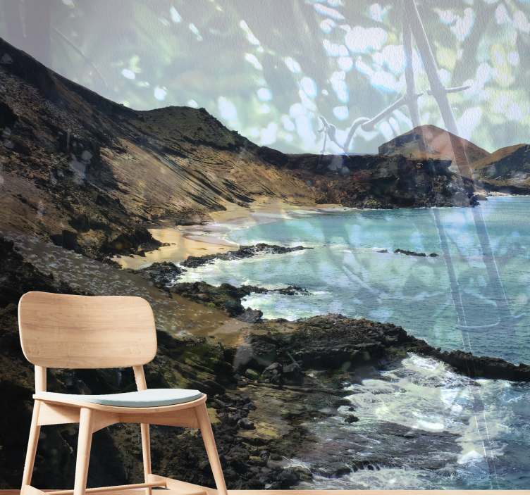 Fotomurais de paisagens Praia tropical do equador - TenStickers