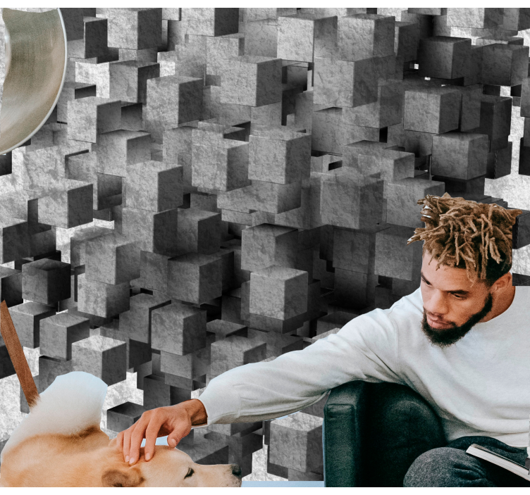 Fotomurais texturas e padrões padrão de superfície cúbica - TenStickers