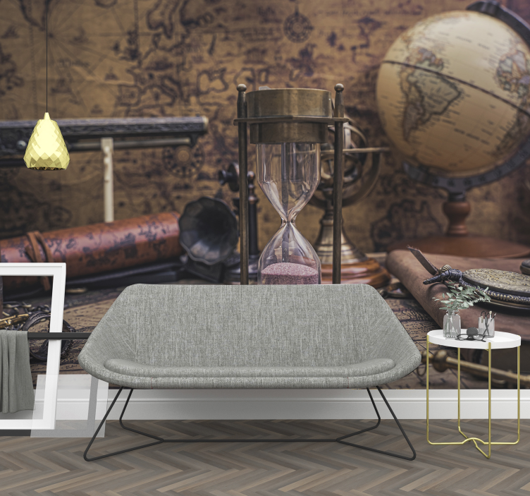 Fotomural de parede mapa do mundo vintage - TenStickers