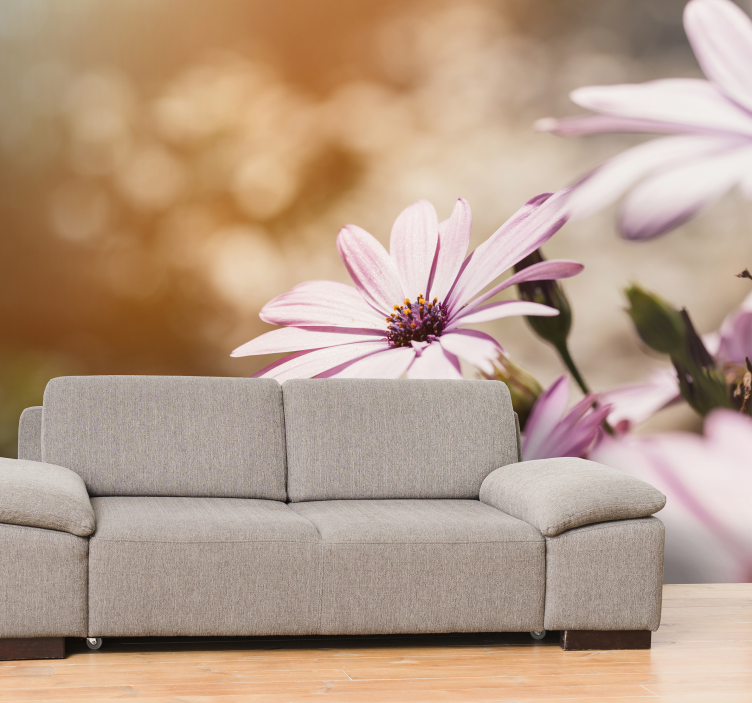 Fotomural decorativo de flores linda margarida - TenStickers