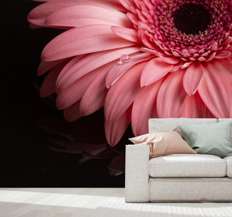 Fotomural decorativo margarida rosa - TenStickers