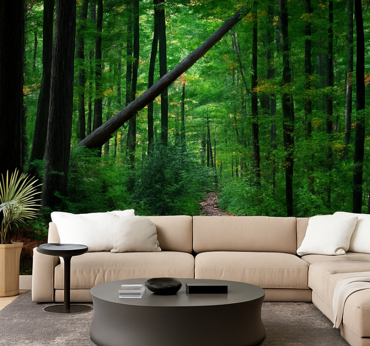 Fotomural selva design de floresta verde - TenStickers