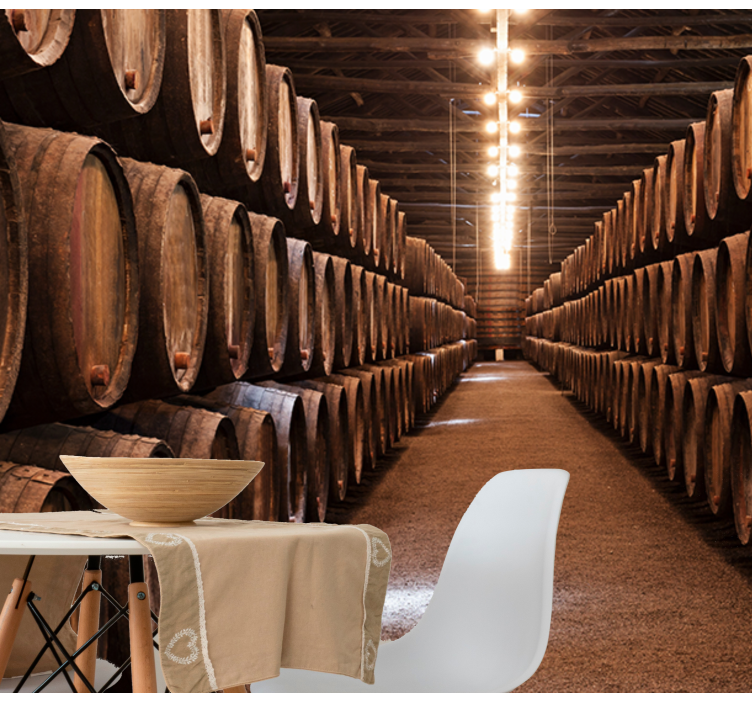 fotomural de parede de adega vintage - TenStickers