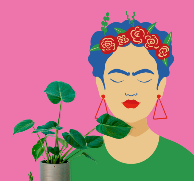 Frida kahlo pop art produtoarte urbana fotomural de pare - TenStickers