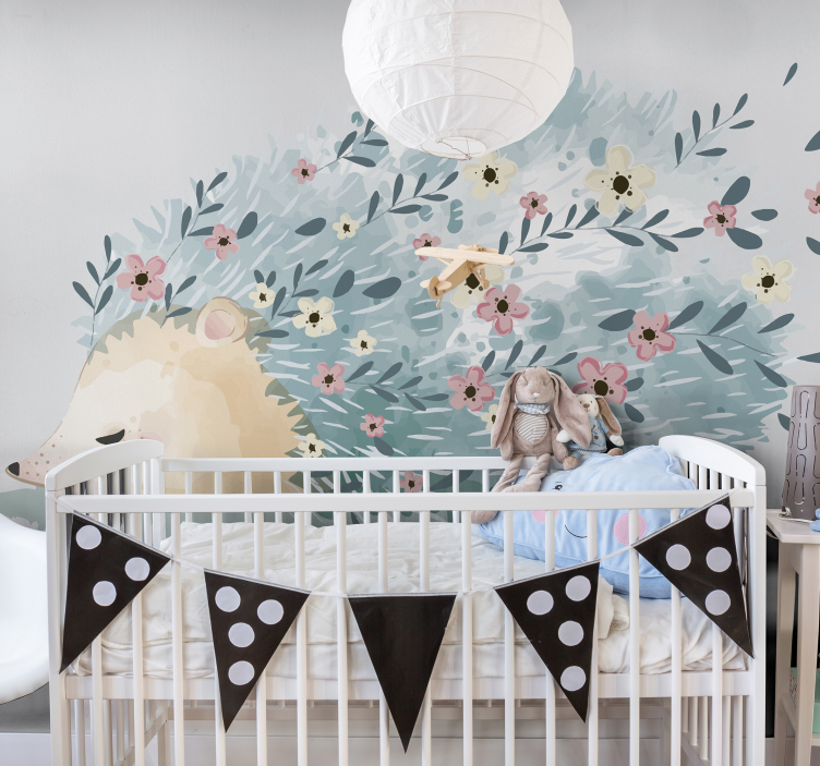 Murais de parede de arte de porco-espinho para quartos - TenStickers