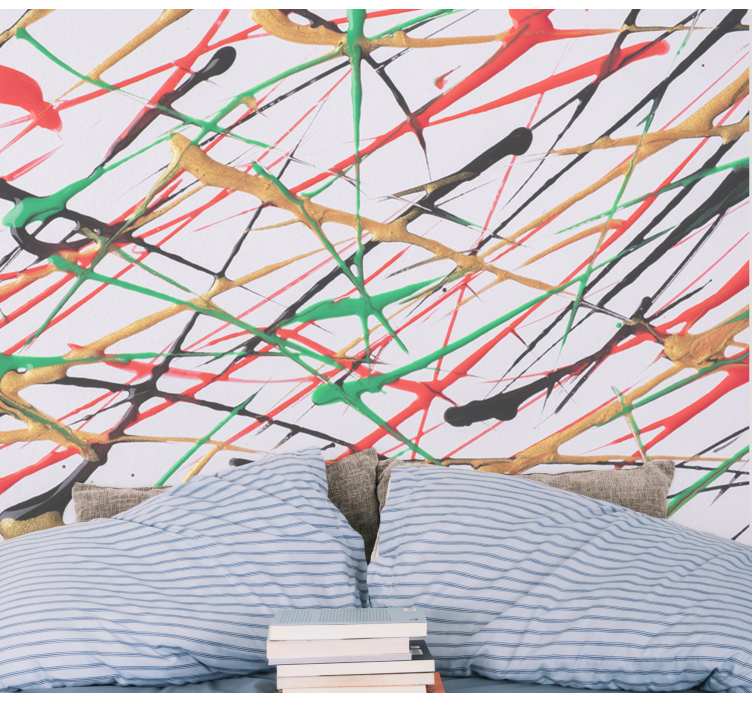 Mural de parede abstrato pinceladas energéticas - TenStickers