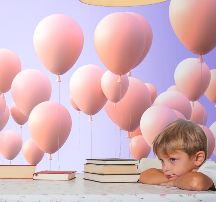 Mural de parede amor momentos alegres com balões - TenStickers