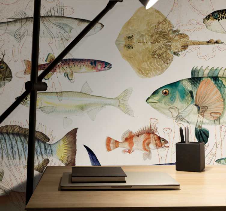 Mural de parede animais coleção vida marinha - TenStickers