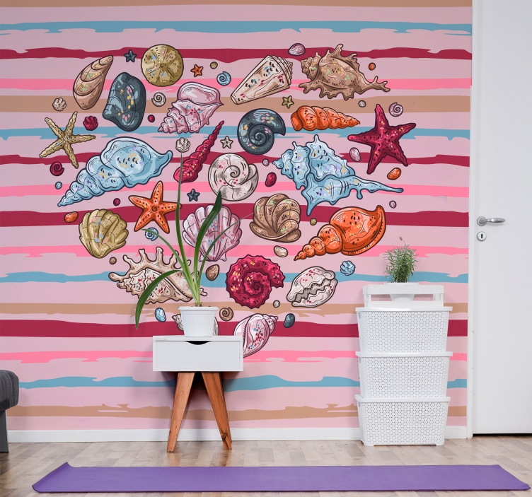 Mural de parede animais conchas vida marinha - TenStickers