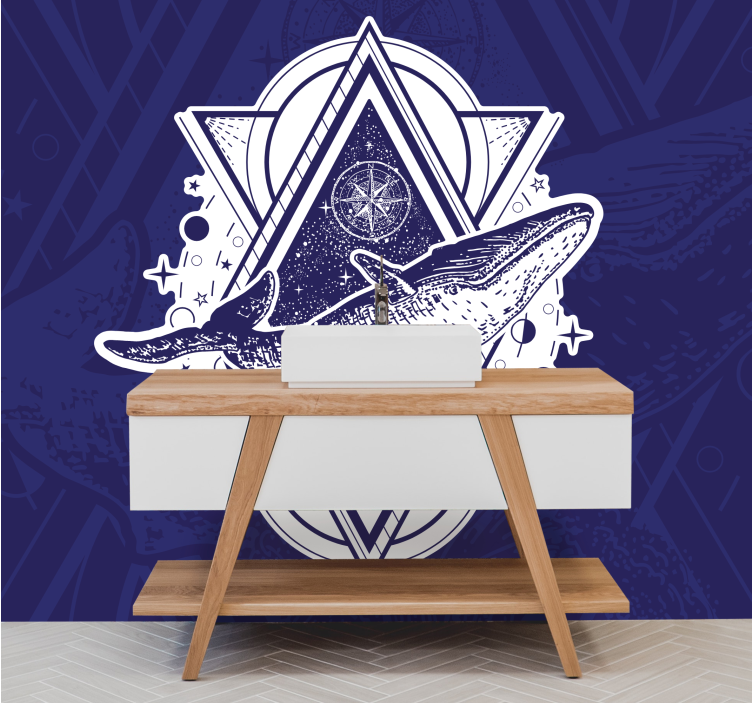 Mural de parede animais design de baleia majestosa - TenStickers
