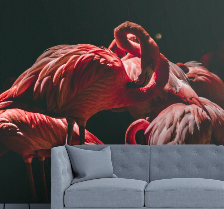 Mural de parede animais flamingo serenidade - TenStickers