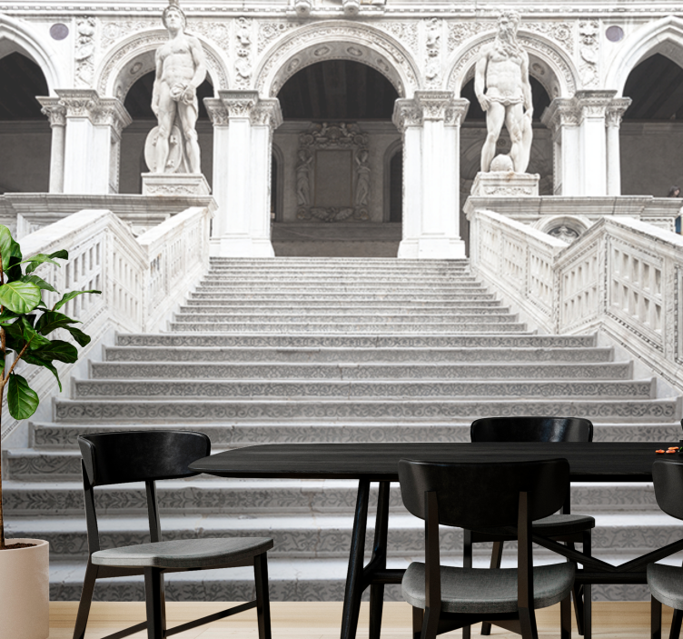 Mural de parede arte clássica escadarias de pedra majestosas - TenStickers