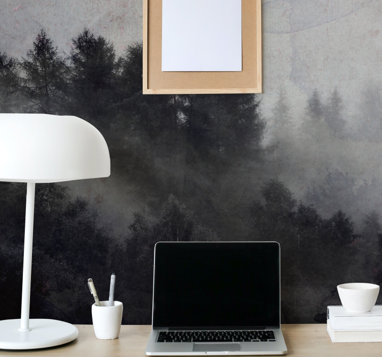 Mural de parede bosques atmosfera enevoada e nebulosa - TenStickers