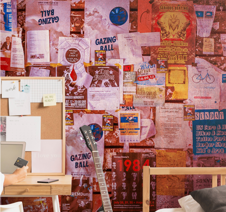 Mural de parede de arte urbana pôster de colagem urbana - TenStickers