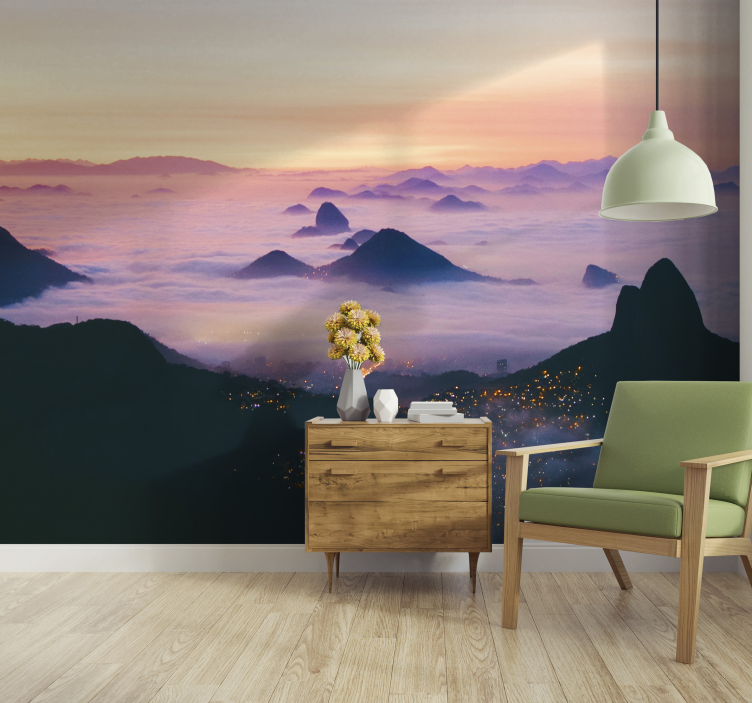 Fotomural de parede RJ sob as nuvens - TenStickers