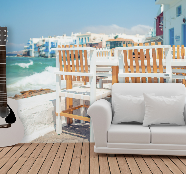 Fotomural de parede de lugares Café grego - TenStickers