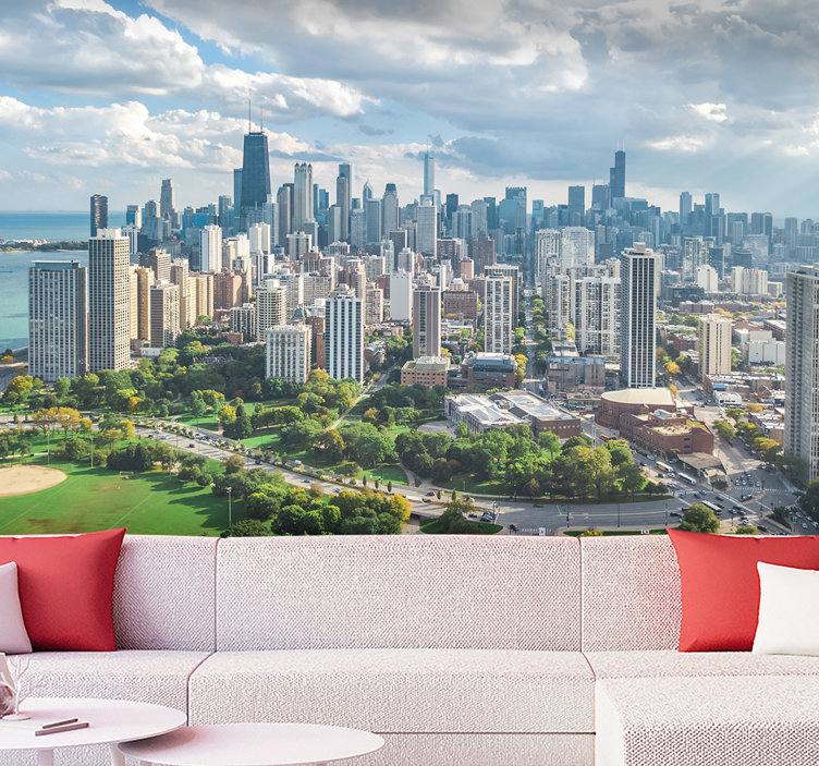 Fotomural decorativo de lugares cidade de Chicago - TenStickers