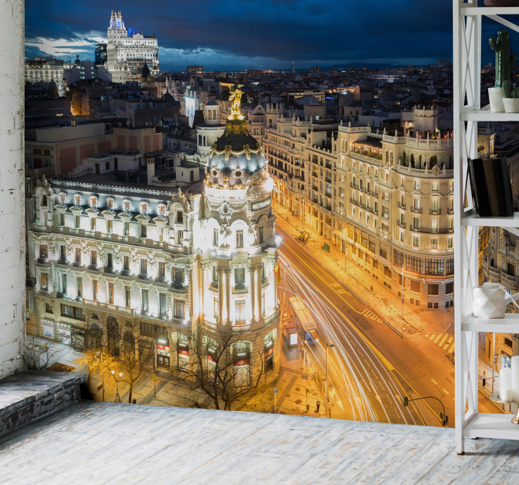 Mural de parede decorativo de Madrid Gran Via - TenStickers