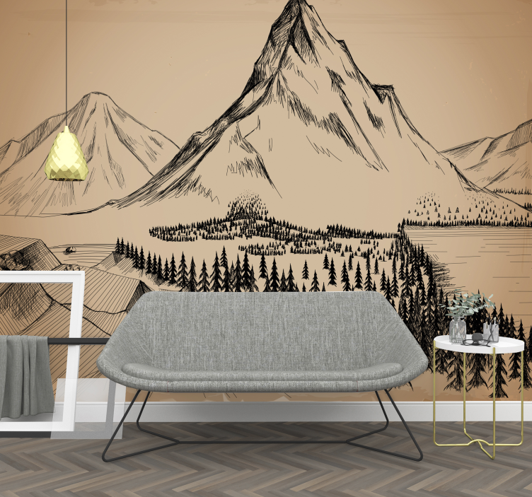 Mural de parede floresta vintage - TenStickers