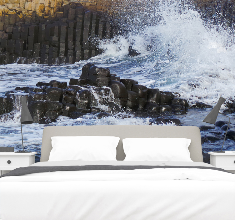 Mural de parede mar colunas de basalto oceânico - TenStickers