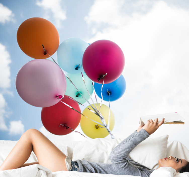 Mural de parede flores coleção de balões coloridos - TenStickers