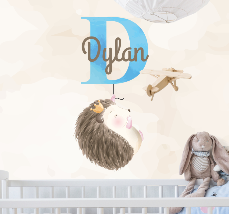 Mural de parede infantil com design de ouriço fofo - TenStickers