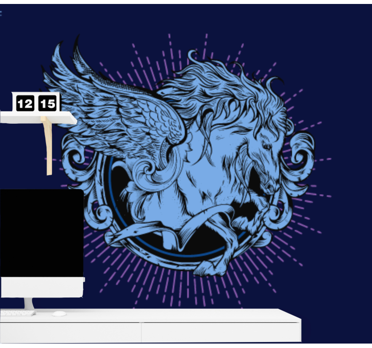 Mural de parede leões emblema do leão alado - TenStickers