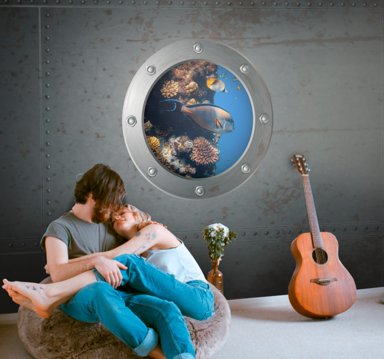 Mural de parede mar visão da vida aquática - TenStickers