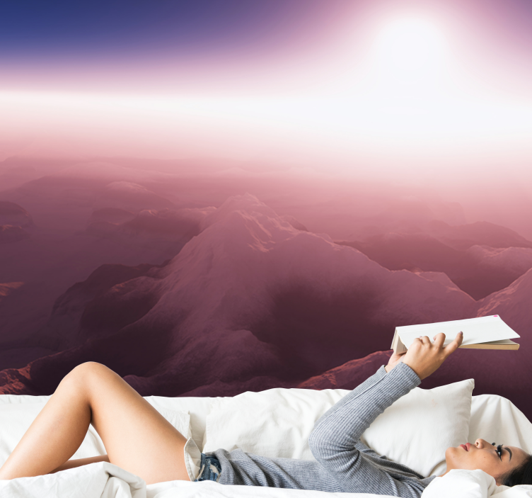 Mural de parede montanha pico de montanha sereno - TenStickers