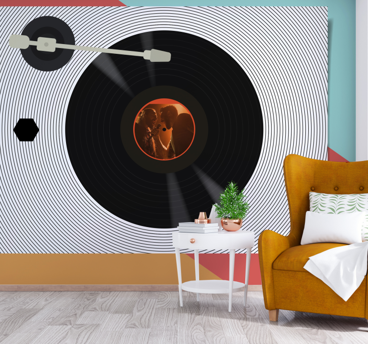 Mural de parede música amor por vinil - TenStickers