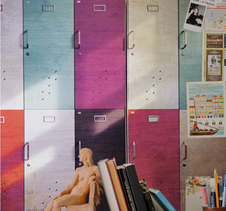 Mural de parede música portas de armário coloridas - TenStickers