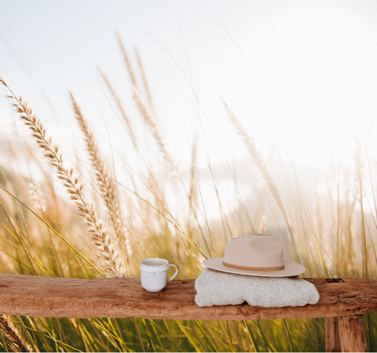 Mural de parede natureza brisa de gramíneas suaves - TenStickers