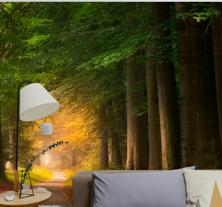 Mural de parede natureza cena de caminho na floresta - TenStickers