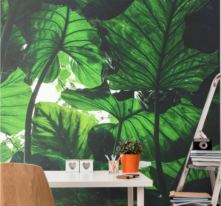 Mural de parede natureza dossel de folhas luxuriante - TenStickers