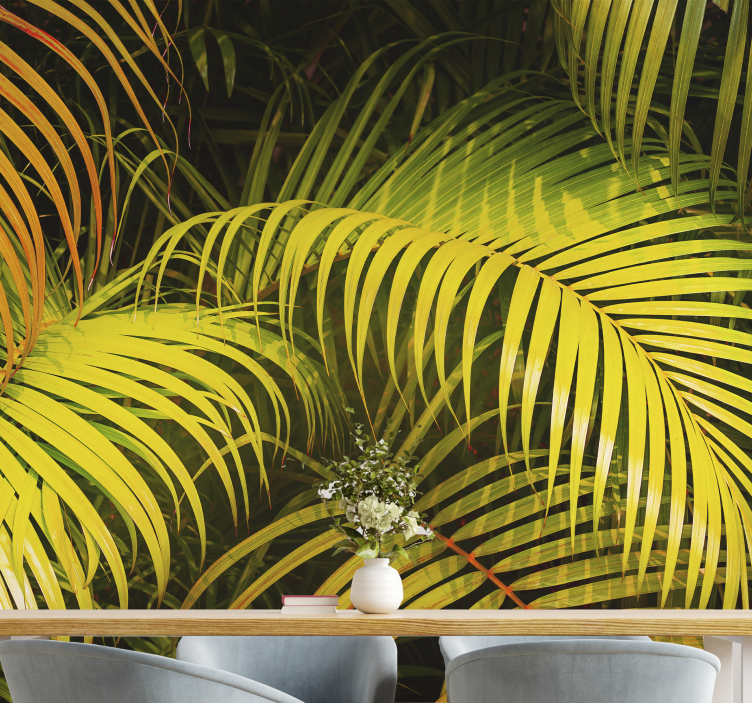 Mural de parede natureza exibição de vegetação exuberante - TenStickers