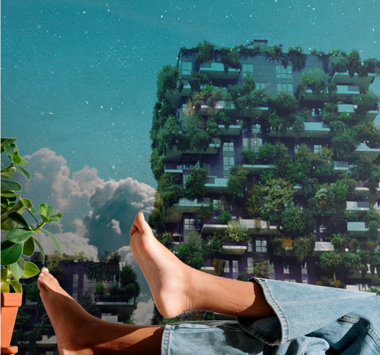 Mural de parede natureza jardim vertical verde - TenStickers