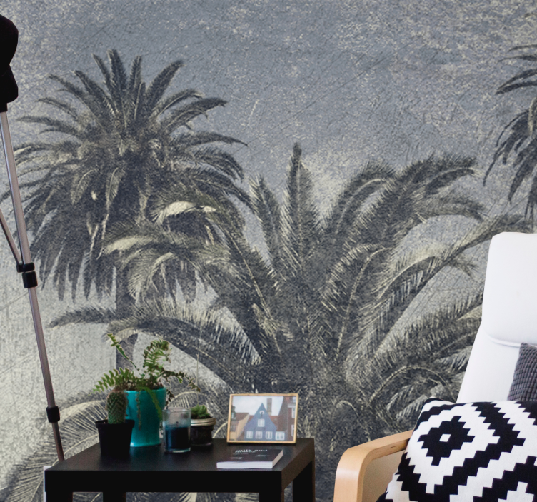Mural de parede natureza oásis de palmeira - TenStickers