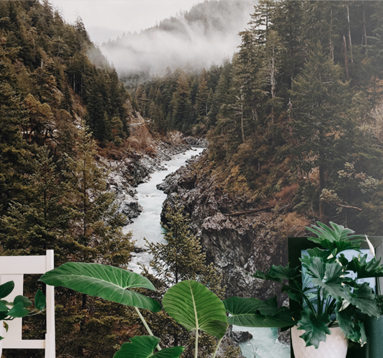 Mural de parede natureza paisagem de rio majestosa - TenStickers