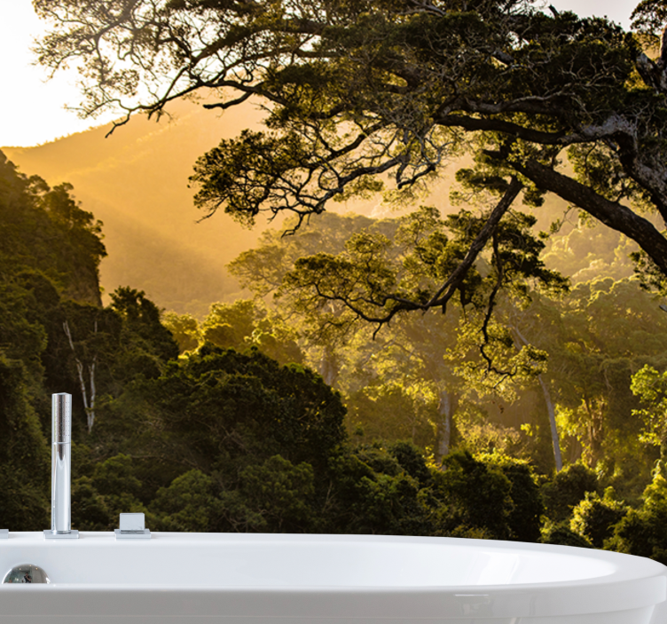 Mural de parede natureza paisagem florestal verdejante - TenStickers