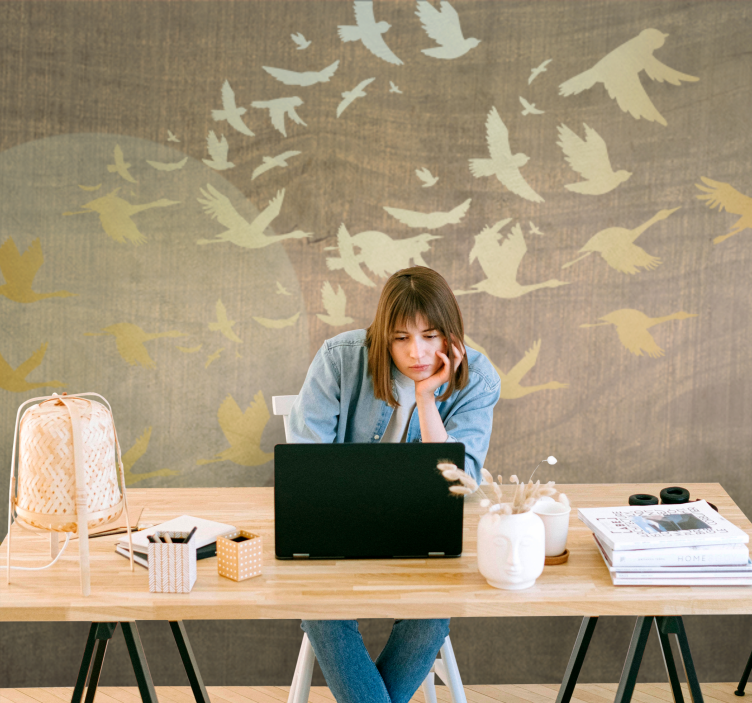 Mural de parede natureza pássaros em voo - TenStickers